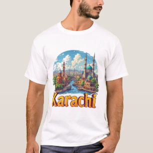 Karatschi Pakistan Stadtgeschenk für Reisende 🗺️ T-Shirt