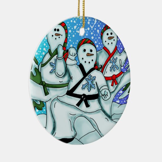 Karatschmuck Snowmen Keramikornament (Rechts)