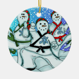 Karatschmuck Snowmen Keramikornament