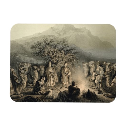 Karawana, armenische Kaufleute, Transkaukasien, Pl Magnet (Horizontal)