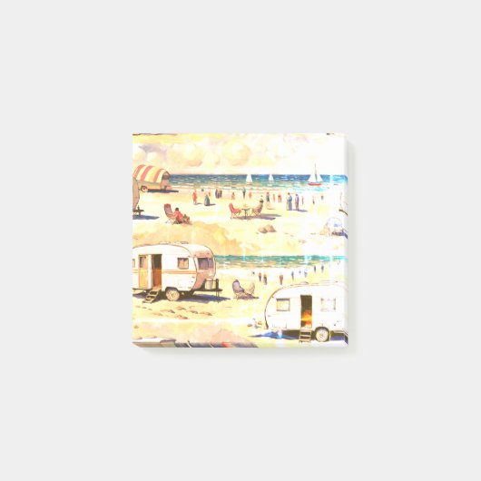 Karawane am Strand Post-it Klebezettel (Vorderseite)