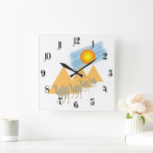Karawane Quadratische Wanduhr (Zuhause)