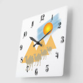 Karawane Quadratische Wanduhr (Winkel)