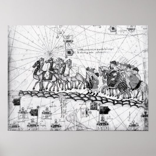 Karawanen überqueren den Ural auf dem Weg Poster (Vorne)