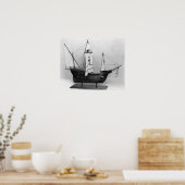 Karawel von Christoph Kolumbus Poster (Küche)