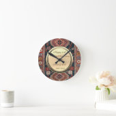 Karbistan Carpet Diamond 50 th Wedding Anniversary Runde Wanduhr (Zuhause)