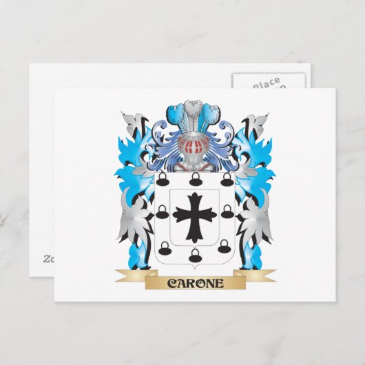 Karbon von Waffen - Familienwappen Postkarte (Vorne/Hinten)