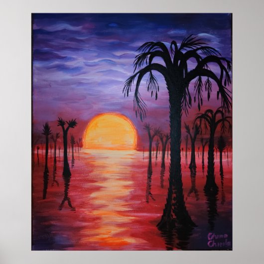 Karboniferer Sonnenuntergang Poster (Vorne)