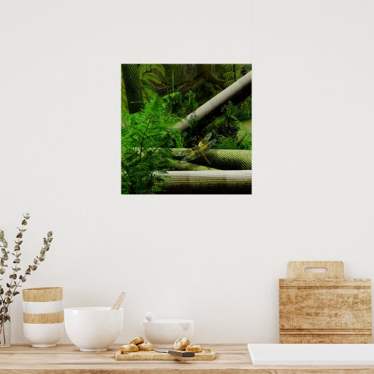 Karboniferwald Poster (Küche)