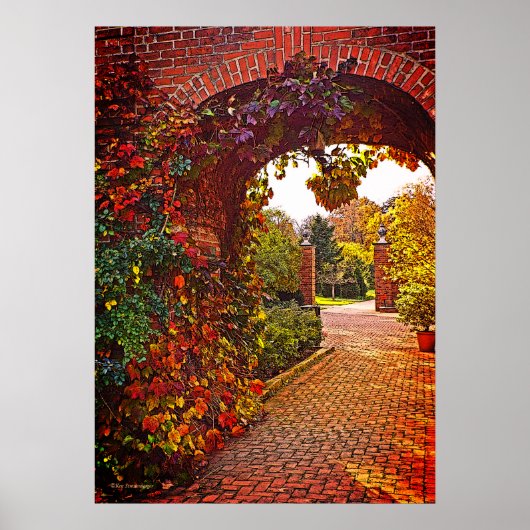 KARCHENBRICK-EINGANG, FALL FOLIAGE, GARTEN ÜBER POSTER (Vorne)