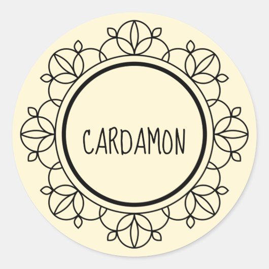 Kardamonwürfeletiketten Runder Aufkleber (Vorderseite)
