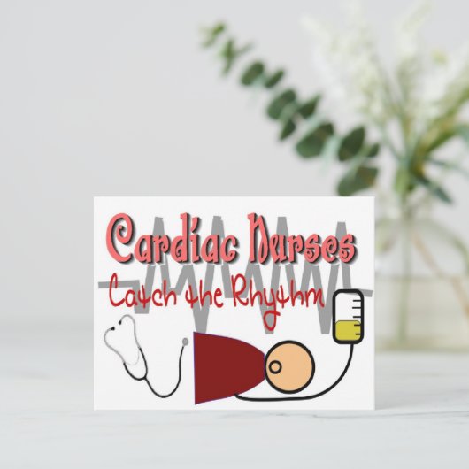 KARDIAC-NURSEN "FANGEN SIE DAS RHYTHM" POSTKARTE (Stehend Vorderseite)