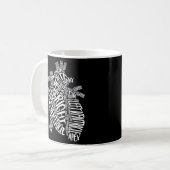 Kardiale anatomische Typografie Herzkardiologie Kr Kaffeetasse (Vorderseite Links)