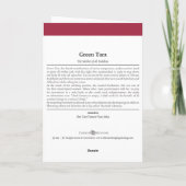 KARDIEREN Sie grünes Tara - mit Erklärung und Karte (Rückseite)