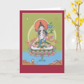 KARDIEREN Sie weißes Tara - mit Erklärung und Karte (Gelbe Blume)