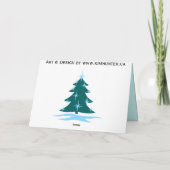 Kardiert frohe Feiertage klassische blaue Feiertagskarte (Rückseite)