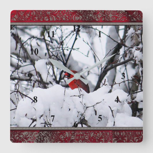 Kardinal 6216-Rahmenuhr Quadratische Wanduhr (Vorderseite)