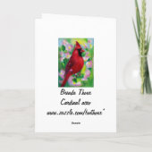Kardinal aceo Birthday Card Karte (Rückseite)