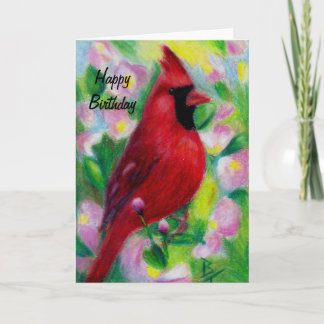Kardinal aceo Birthday Card Karte