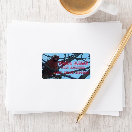 Kardinal Adressaufkleber (Insitu)