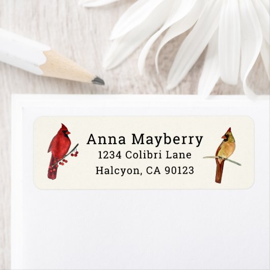 Kardinal-Adressenaufkleber (Insitu)