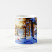 Kardinal an einem Schneetag Kaffeetasse (Mittel)