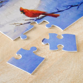 Kardinal an einem Schneetag Puzzle (Seite)