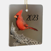 Kardinal an einer Kollabrippe Keramikornament (Rechts)