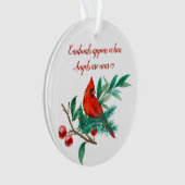 Kardinal Angels Erinnerung Personalisiertes Foto Ornament (Vorderseite)