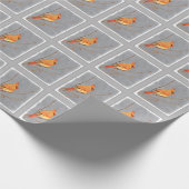 Kardinal auf Ast Gemälde - Originale Vogelkunst Geschenkpapier (Ecke)