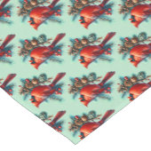 Kardinal auf der Kiefernabzweigung mit den Winterb Kurzer Tischläufer (Ecke)