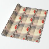 Kardinal auf einem Cholla Geschenkpapier (Ungerollt)