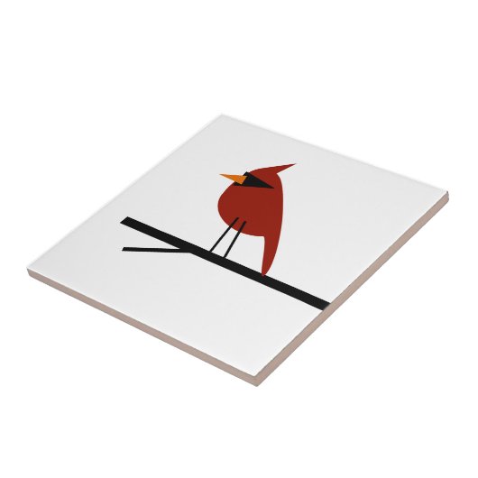 Kardinal auf einem Glied Fliese (Seite)