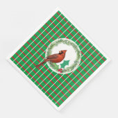 Kardinal auf einem Kranzpapier Napkin Serviette (Ecke)
