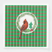 Kardinal auf einem Kranzpapier Napkin Serviette (Vorderseite)