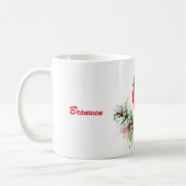 Kardinal auf einem Tannenzweig Kaffeetasse (Links)