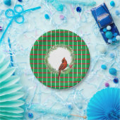 Kardinal auf einer Kaminplatte Pappteller (Party)