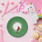 Kardinal auf einer Kaminplatte Pappteller (Party)