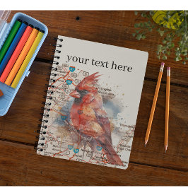 Kardinal auf Virginia Road Map anpassbar Notizblock