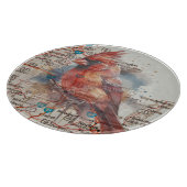 Kardinal auf Virginia Road Map anpassbar Schneidebrett (Ecke)