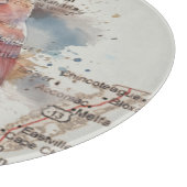 Kardinal auf Virginia Road Map anpassbar Schneidebrett (Ecke)