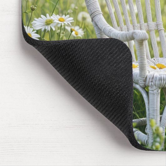 Kardinal auf Wicker-Vorsitz Mousepad (Ecke)