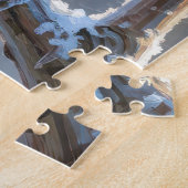 Kardinal auf Winterzweig mit Eiszapfen Puzzle (Seite)