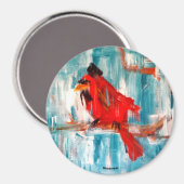 Kardinal auf Zweigstelle Magnet (Vorderseite/Rückseite)