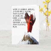 Kardinal aus dem Himmel Karte (Gelbe Blume)