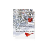 Kardinal aus dem Himmel Karte (Vorderseite/Rückseite Beispiel)