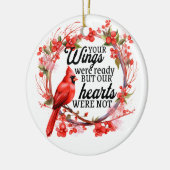 Kardinal aus dem Himmel. Keramik-Ornament Keramik Ornament (Links)