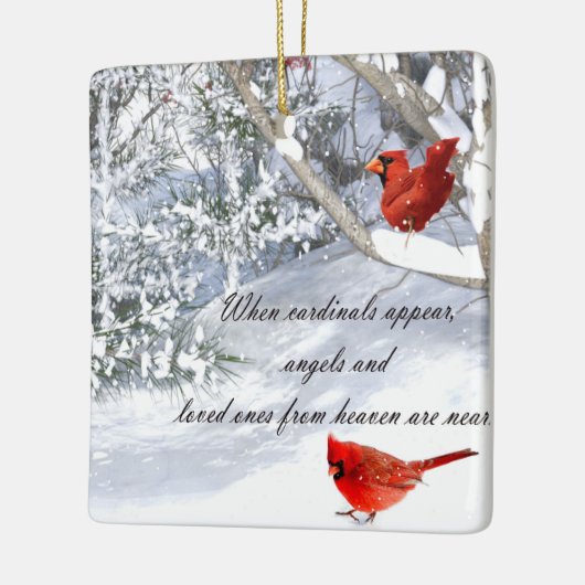 Kardinal aus dem Himmel Keramikornament (Links)