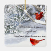 Kardinal aus dem Himmel Keramikornament (Rückseite)