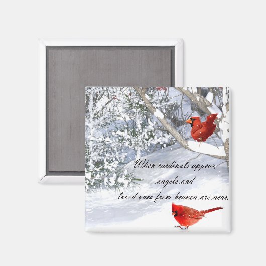 Kardinal aus dem Himmel Magnet (Vorderseite/Rückseite)